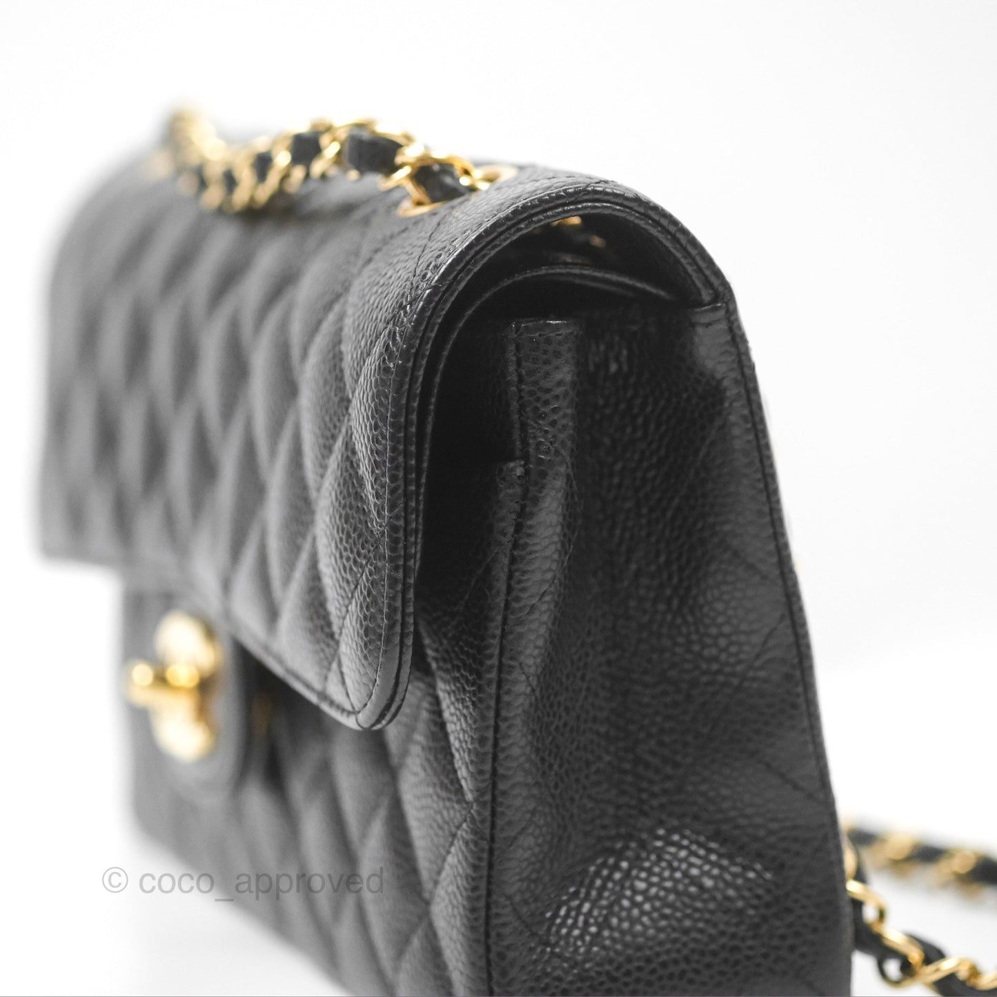 Chanel Small Classic Quilted Flap Black Caviar Gold Hardware