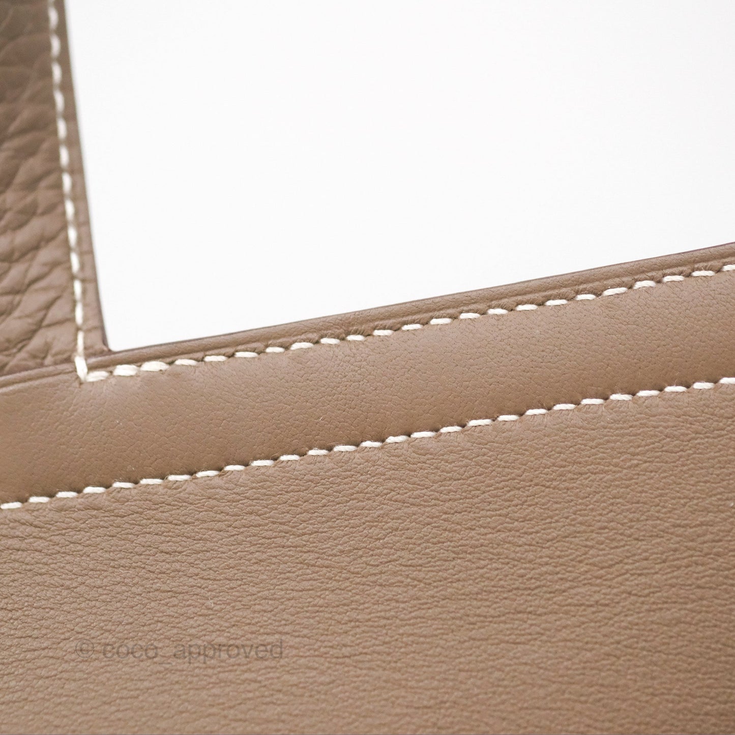 Hermès Halzan 25 Etoupe Clemence Palladium Hardware