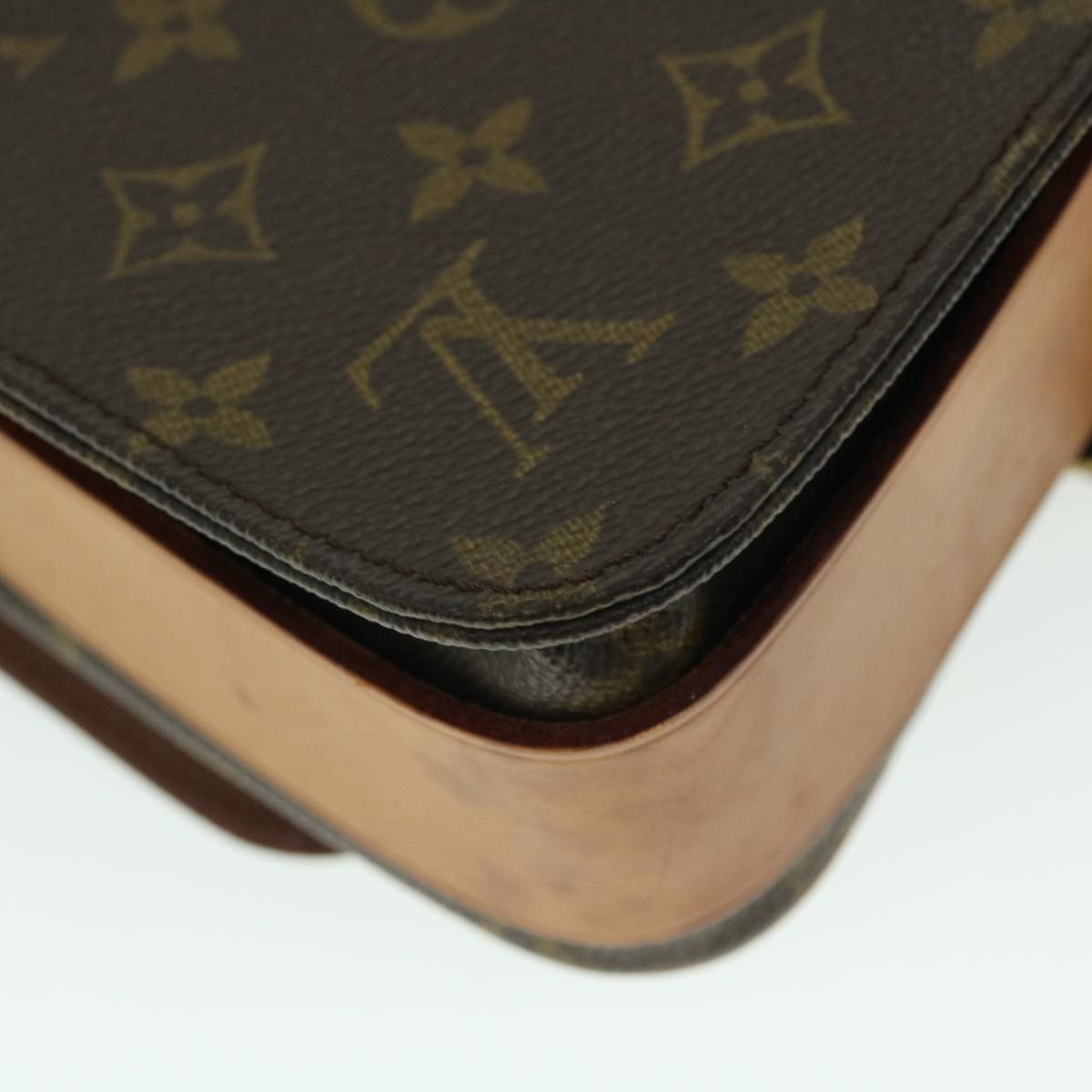 LOUIS VUITTON Monogram Cartouchiere MM Shoulder Bag M51253 LV 51166