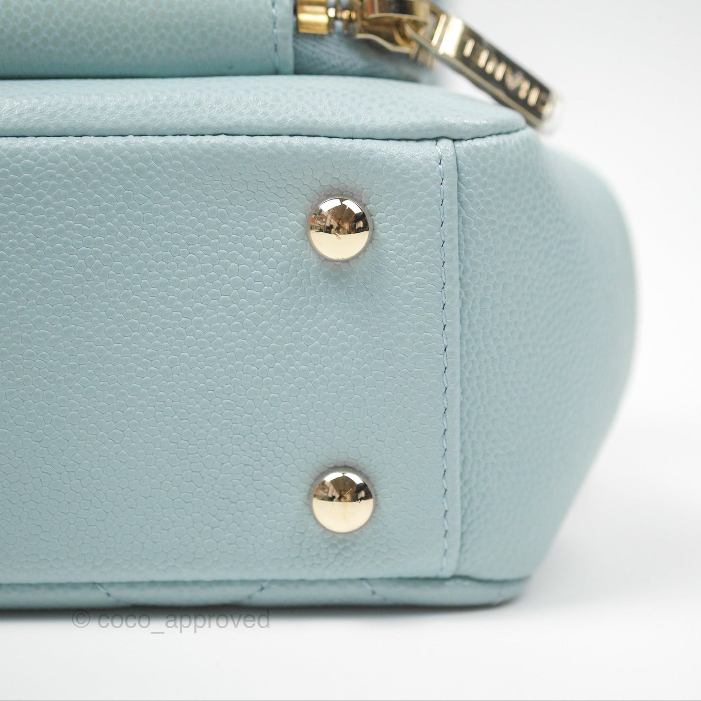 Chanel Quilted Small Business Affinity Flap Blue Caviar Gold Hardware