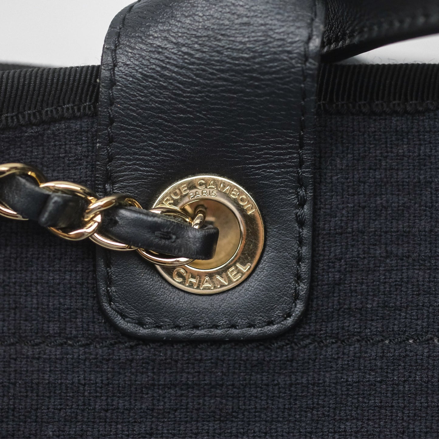Chanel New Small Deauville Navy Canvas
