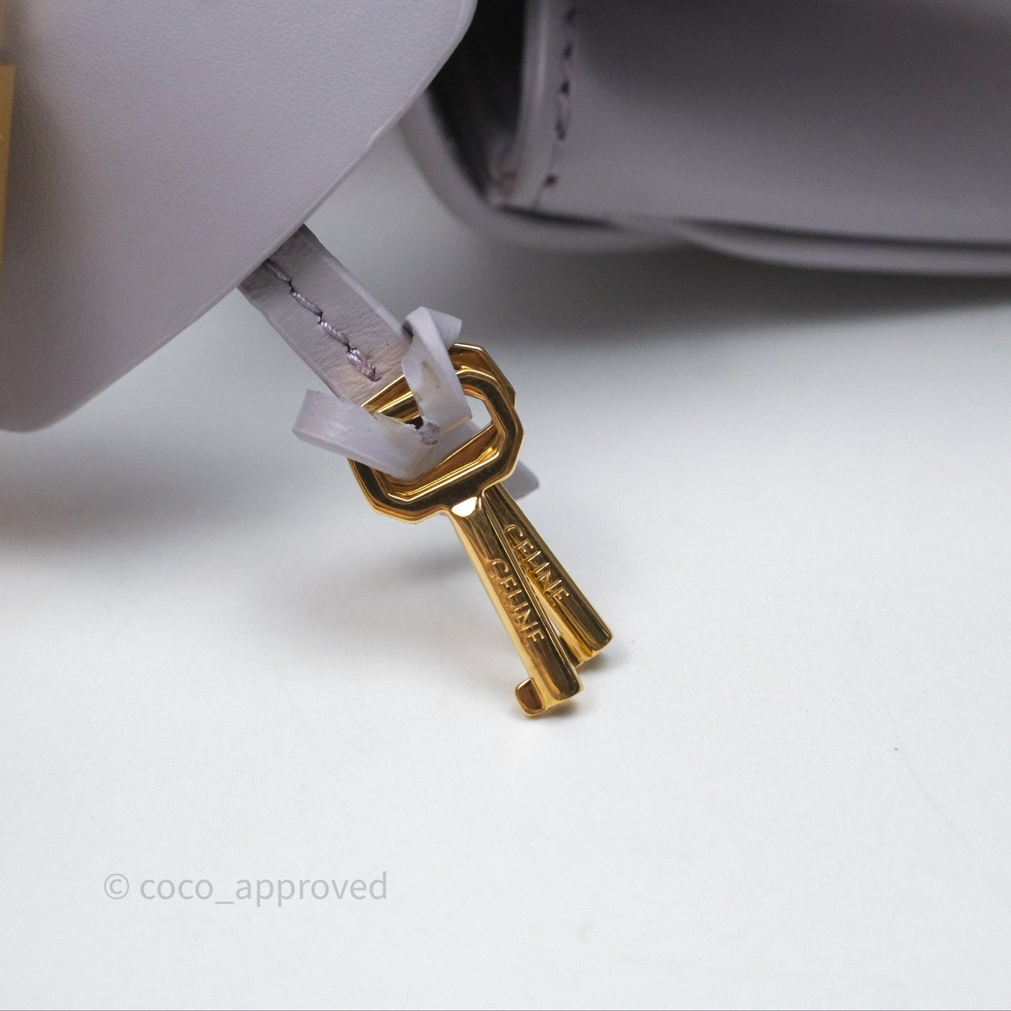 Celine Mini 16 Bag in Satinated Calfskin Light Lilac