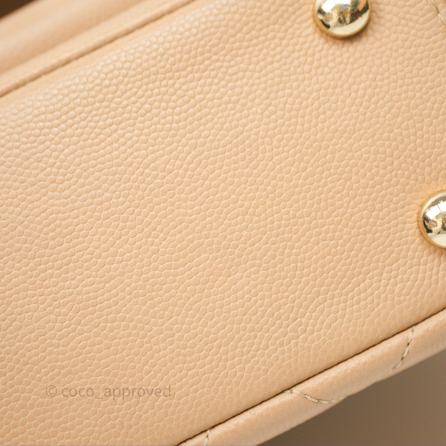 Chanel Quilted Small Business Affinity Flap Beige Caviar Gold Hardware