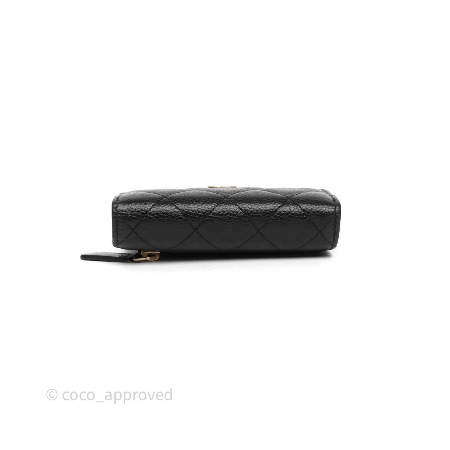 Chanel Classic Short Flap Wallet Black Caviar Gold Hardware