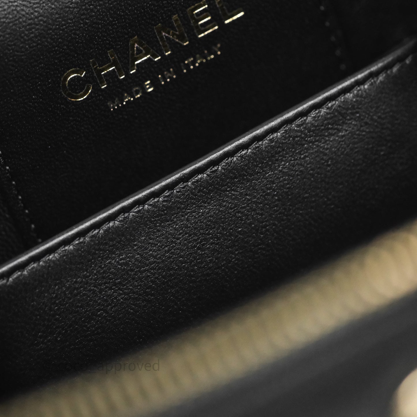 Chanel Quilted Top Handle Vanity Case Black Caviar Gold Hardware