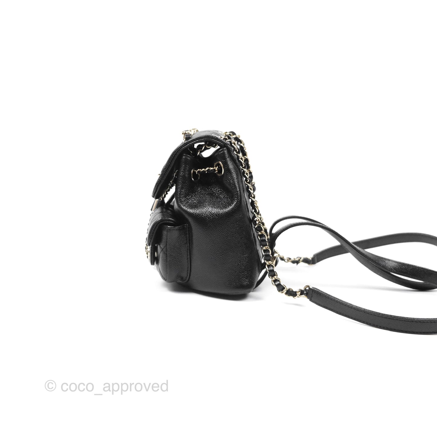 Chanel Duma Backpack Small Black Caviar Gold Hardware