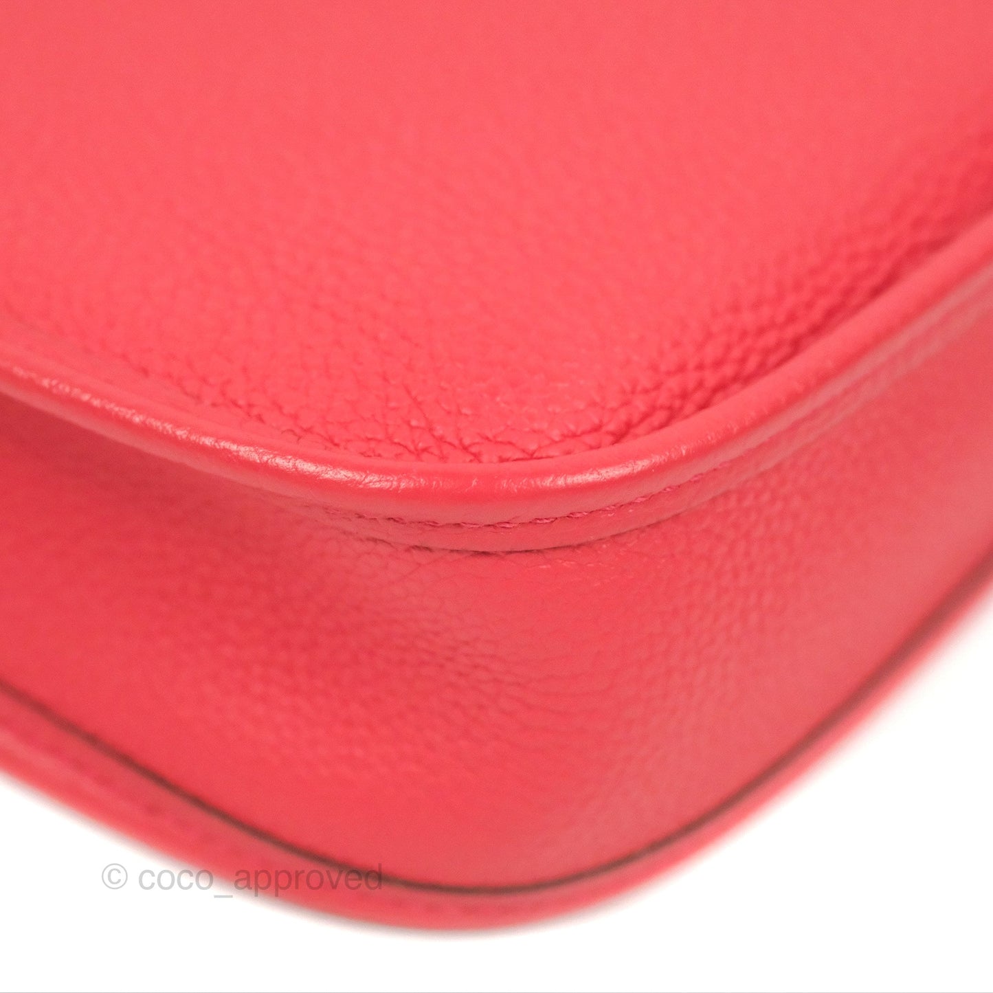 Hermès Mini Evelyne 16 Bougainvillier/ Rouge Pivoine TM Palladium Hardware