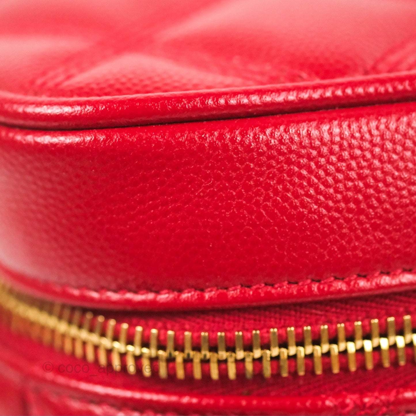 Saint Laurent 80's Vanity Bag Quilted Red Grained Calfskin