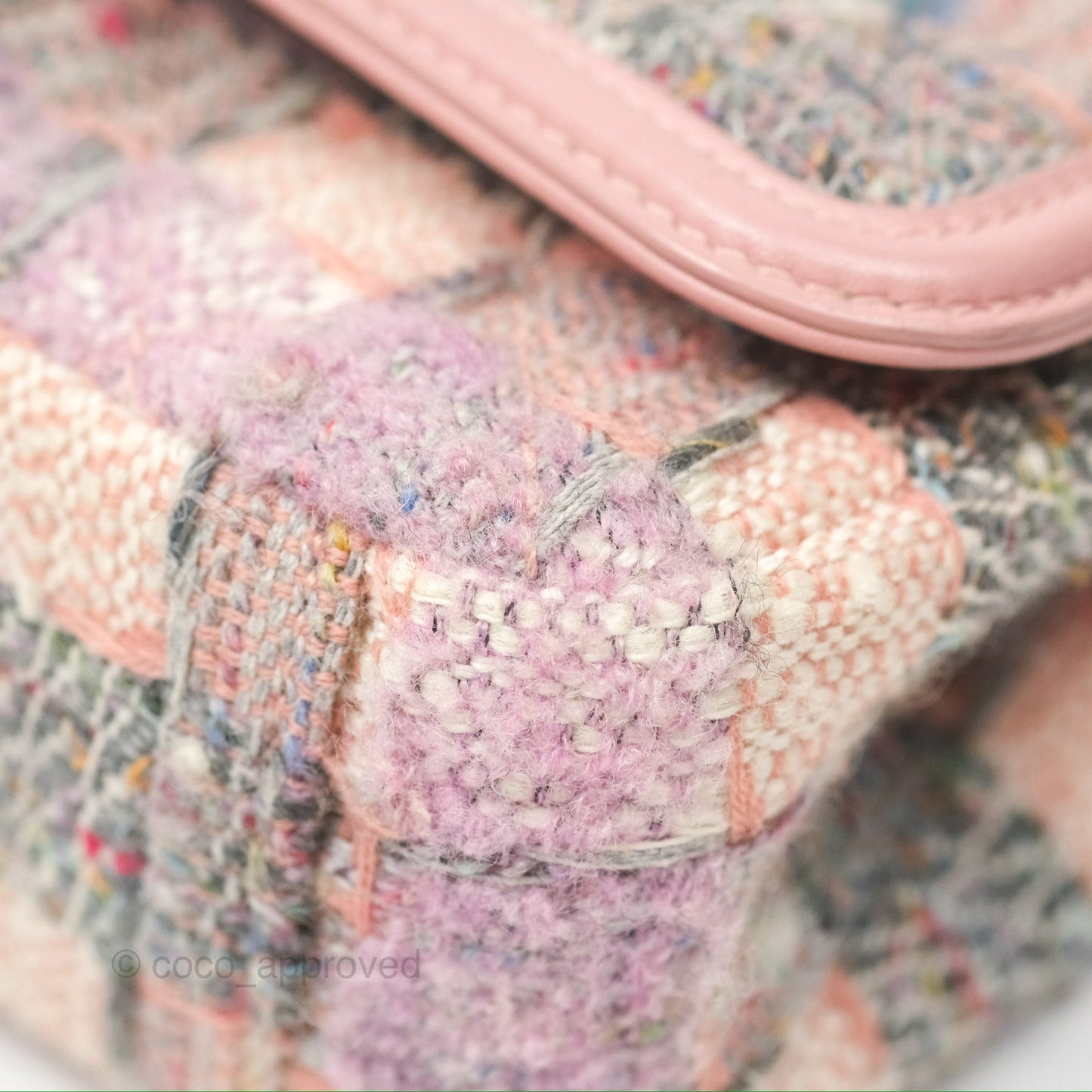Chanel Small CC Filigree Flap Pink Tweed