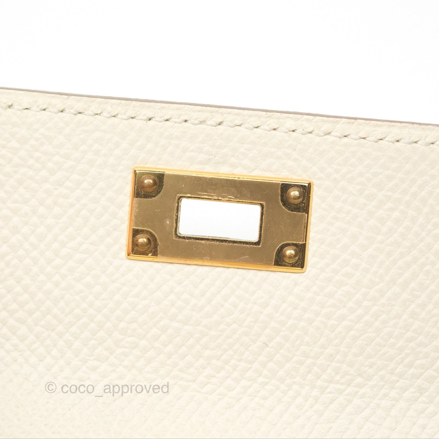 Hermès Kelly Pocket Compact Wallet Nata I2 Gold Hardware