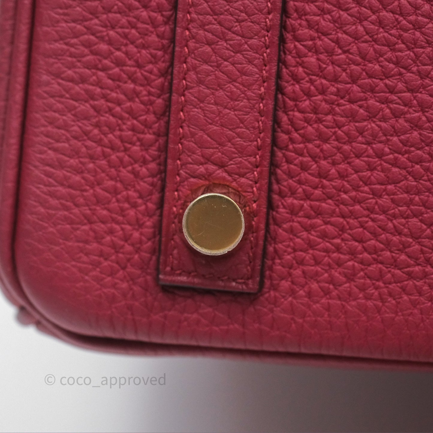 Hermès Birkin 25 Retourne Rouge Grenat Togo Gold Hardware