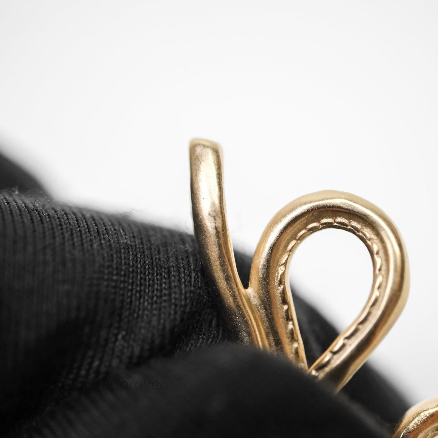 Chanel CC Pearl Drop Bow Earrings Gold Tone 22S