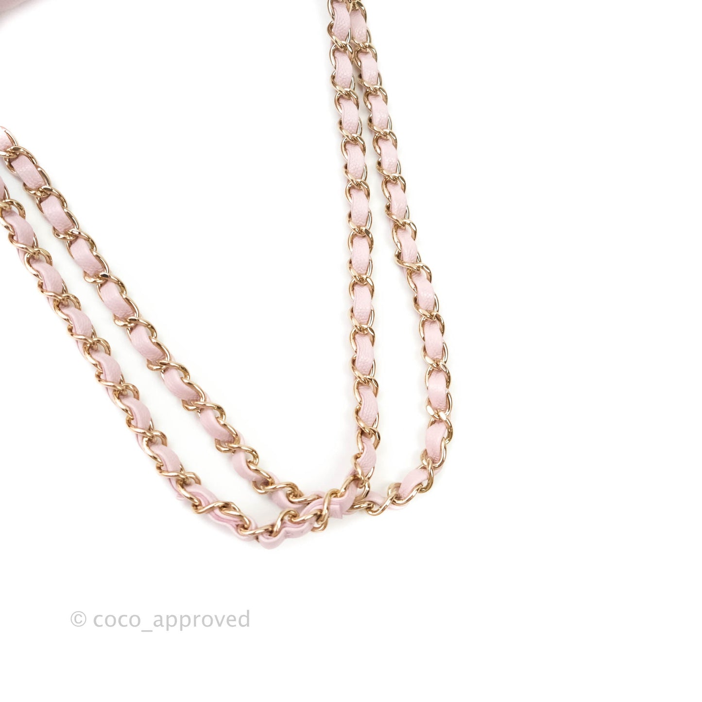 Chanel M/L Medium Double Flap Bag Lilac Rose Clair Caviar Gold Hardware 21S