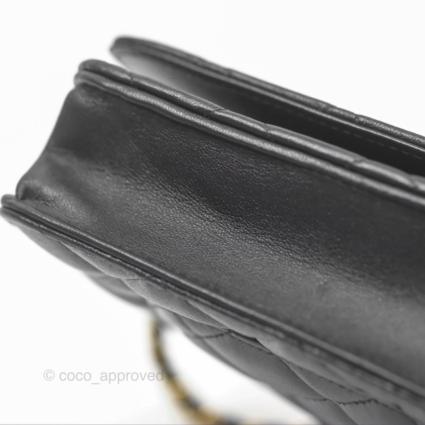 Chanel Quilted Classic Wallet on Chain WOC Black Lambskin Gold Hardware