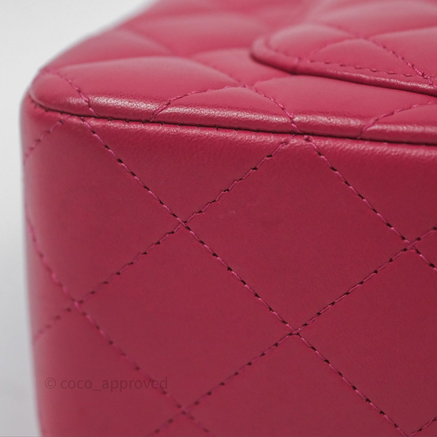 Chanel Top Handle Mini Rectangular Flap Red Lambskin Aged Gold Hardware