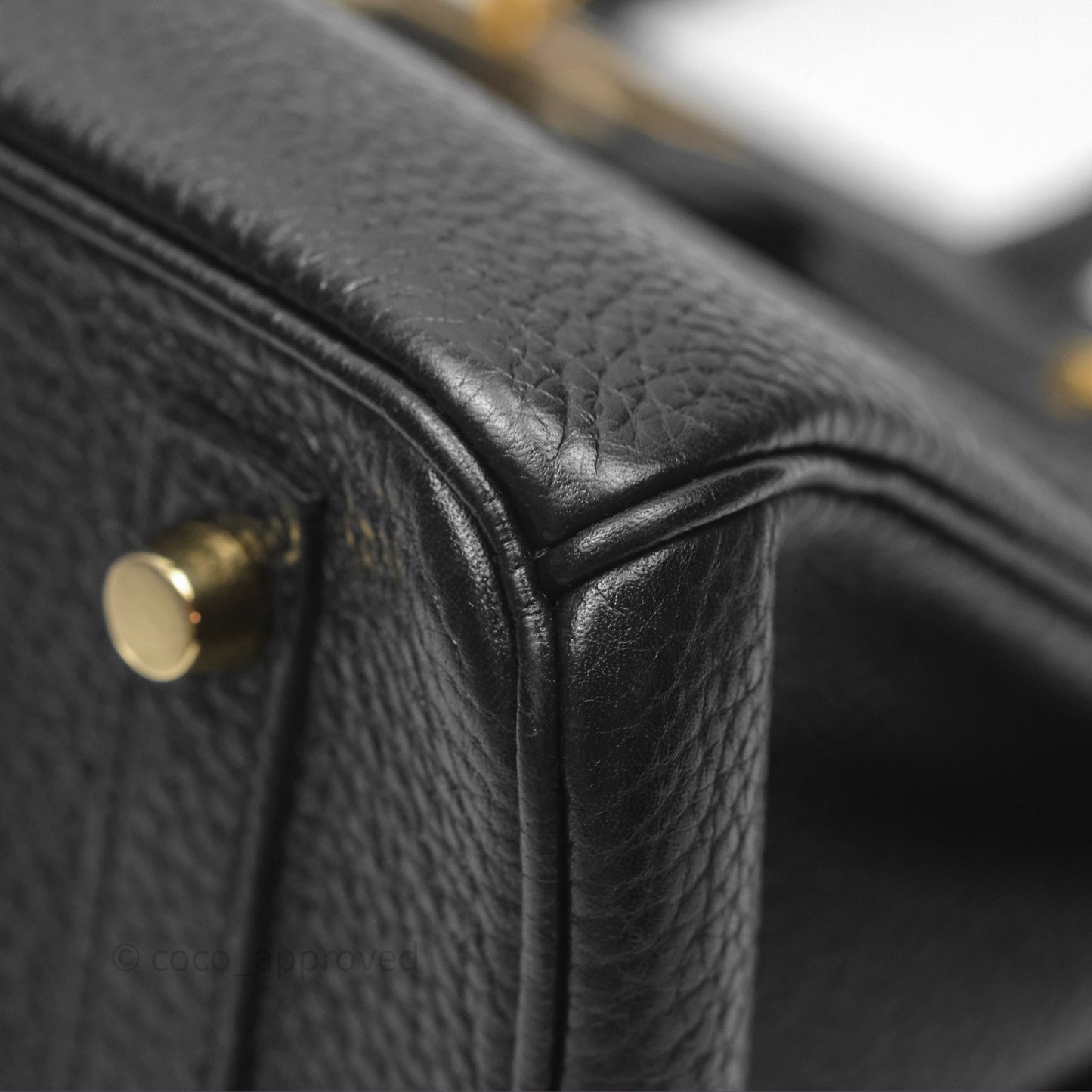 Hermès Birkin 30 Retourne Noir 89 Clemence Gold Hardware