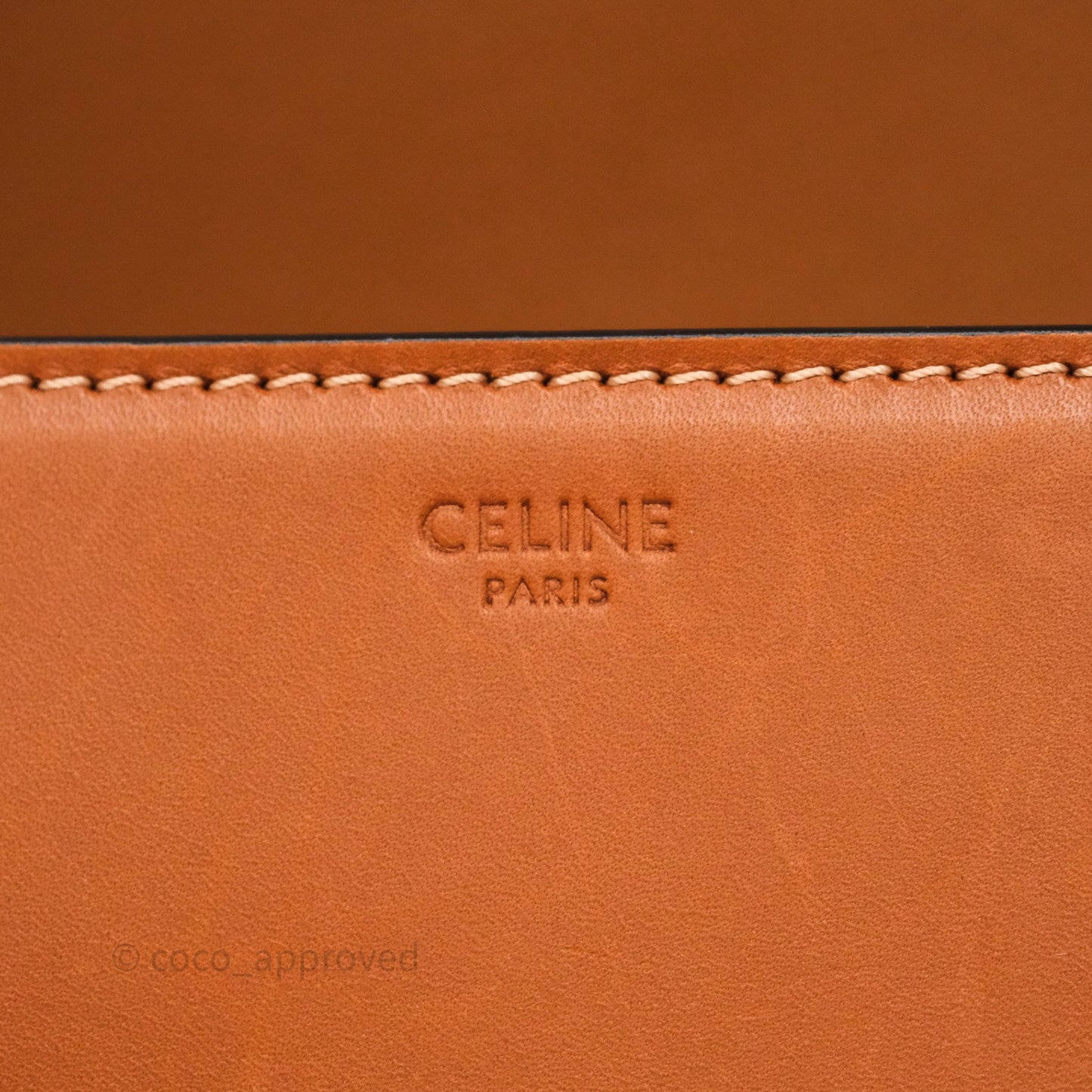Celine Medium Triomphe Bag Tan Natural Calfskin
