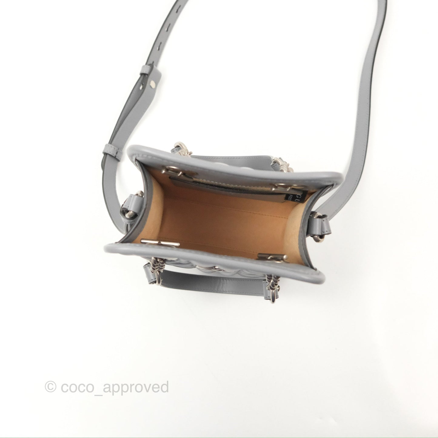 Gucci Mini GG Marmont Vertical Tote Bag Grey Silver Hardware