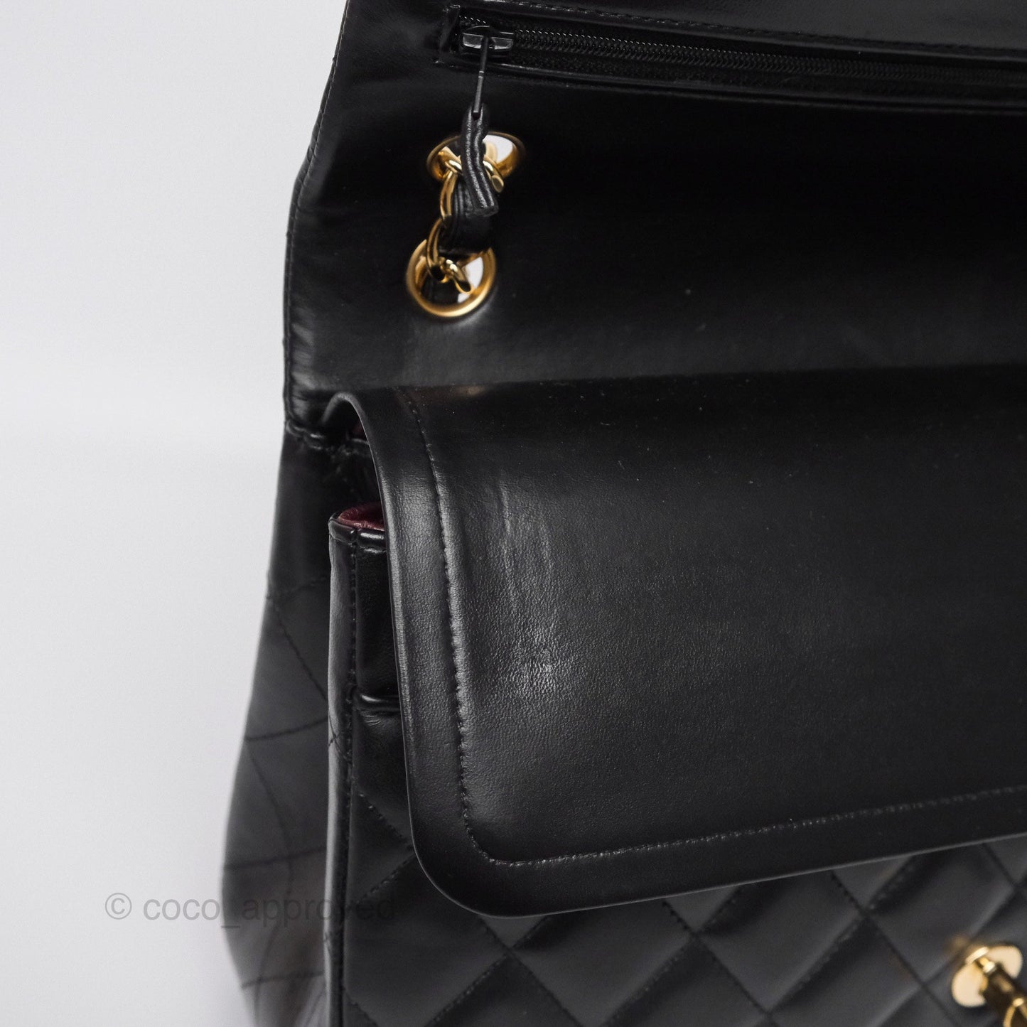 Chanel Jumbo Double Flap Black Lambskin Gold Hardware⁣⁣