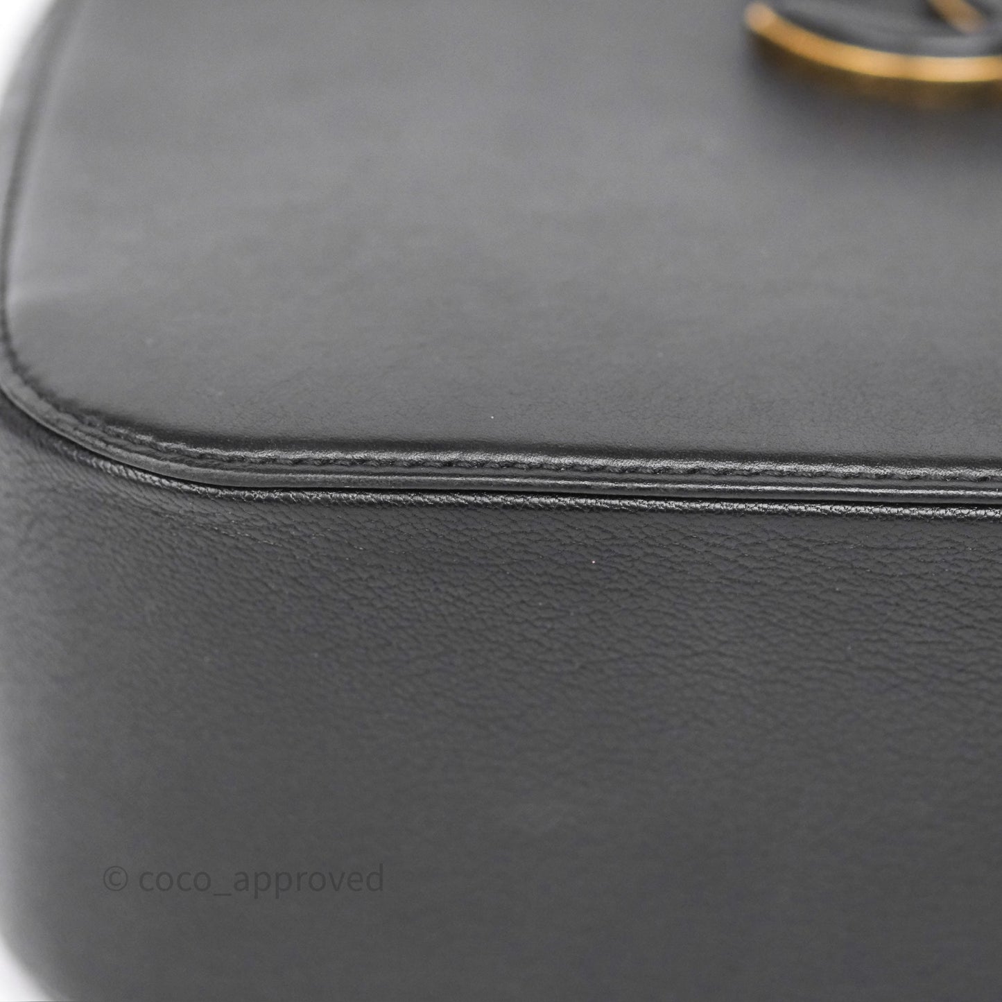 Chanel Coco Curve Vanity Black Calfskin & Goatskin Antique Gold Hardware