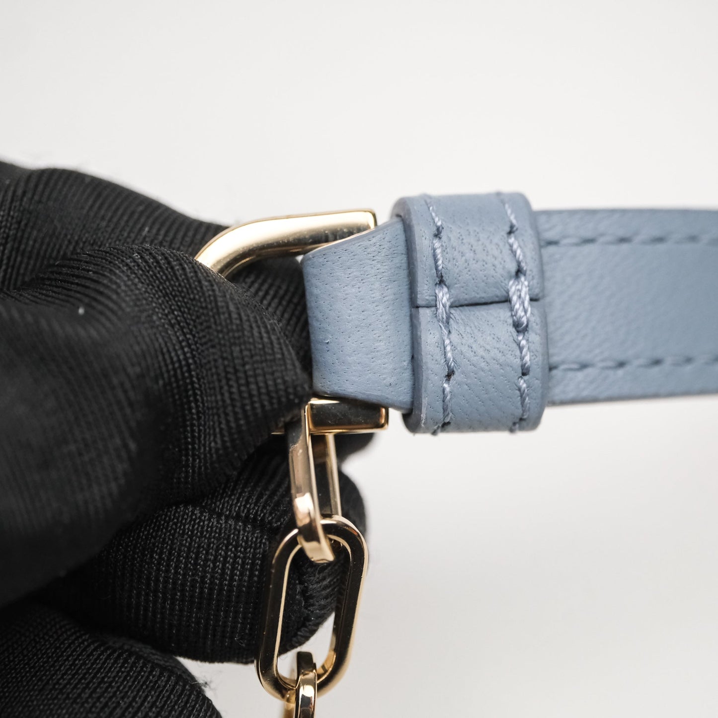 Christian Dior Micro Lady D-Joy Bag Blue Cannage Lambskin Light Gold Hardware