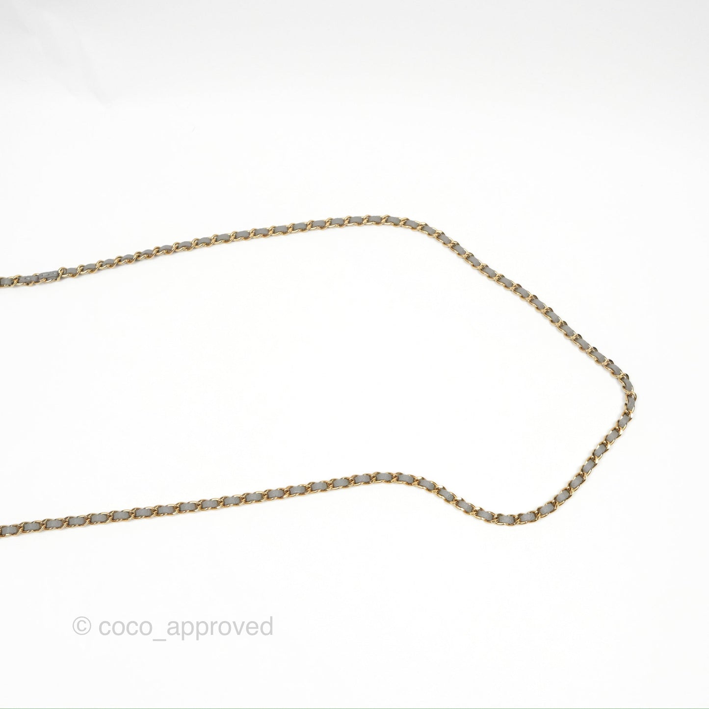 Chanel Classic Wallet on Chain WOC Quilted Grey Caviar Gold Hardware