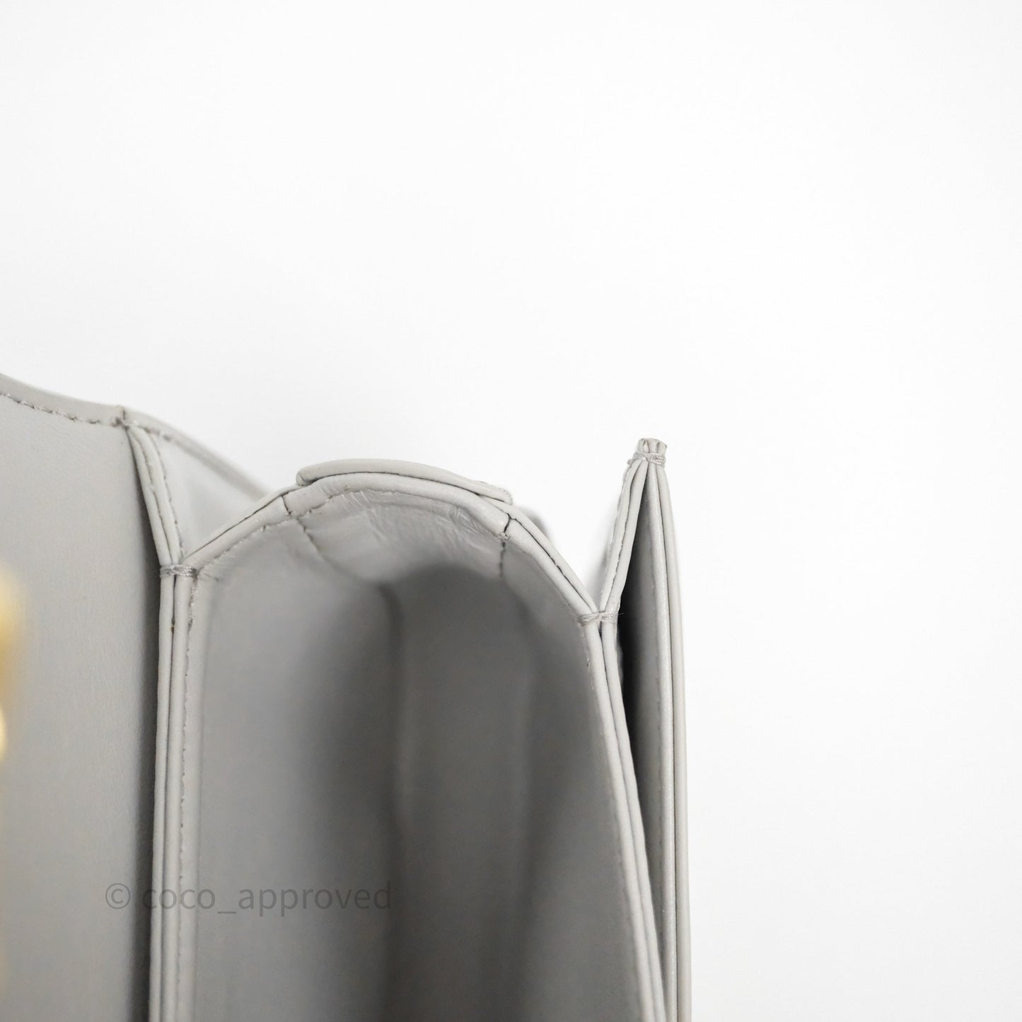 Celine Mini Besace Clea in Shiny Calfskin Grey