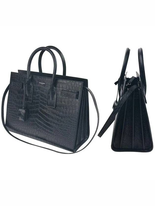 Luxury Saint Laurent Sac De Jour Leather Tote Bag Black