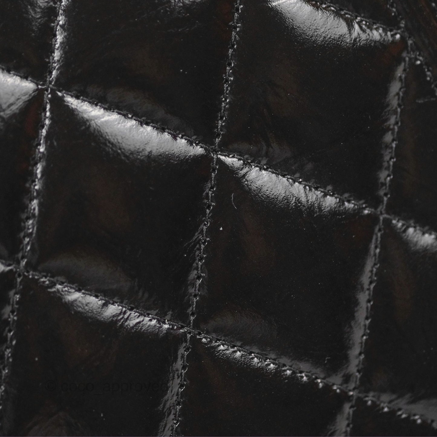 Chanel Quilted Boy Wallet on Chain WOC Black Aged Calfskin Gun Metal