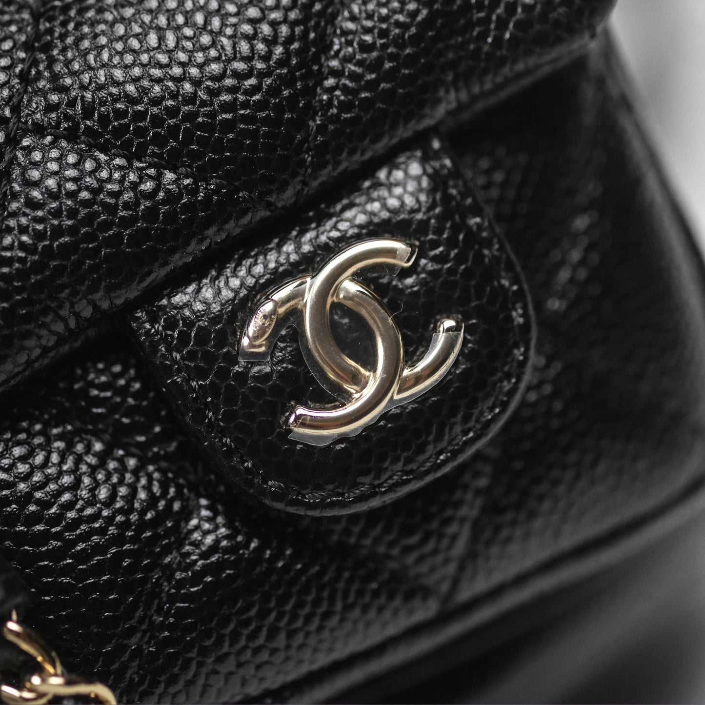 Chanel Duma Backpack Small Black Caviar Gold Hardware