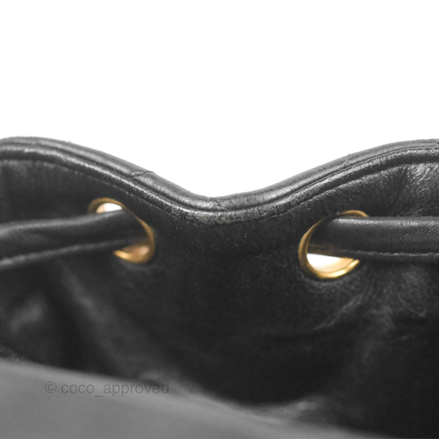 Chanel Vintage CC Duma Backpack Black Lambskin 24K Gold Hardware