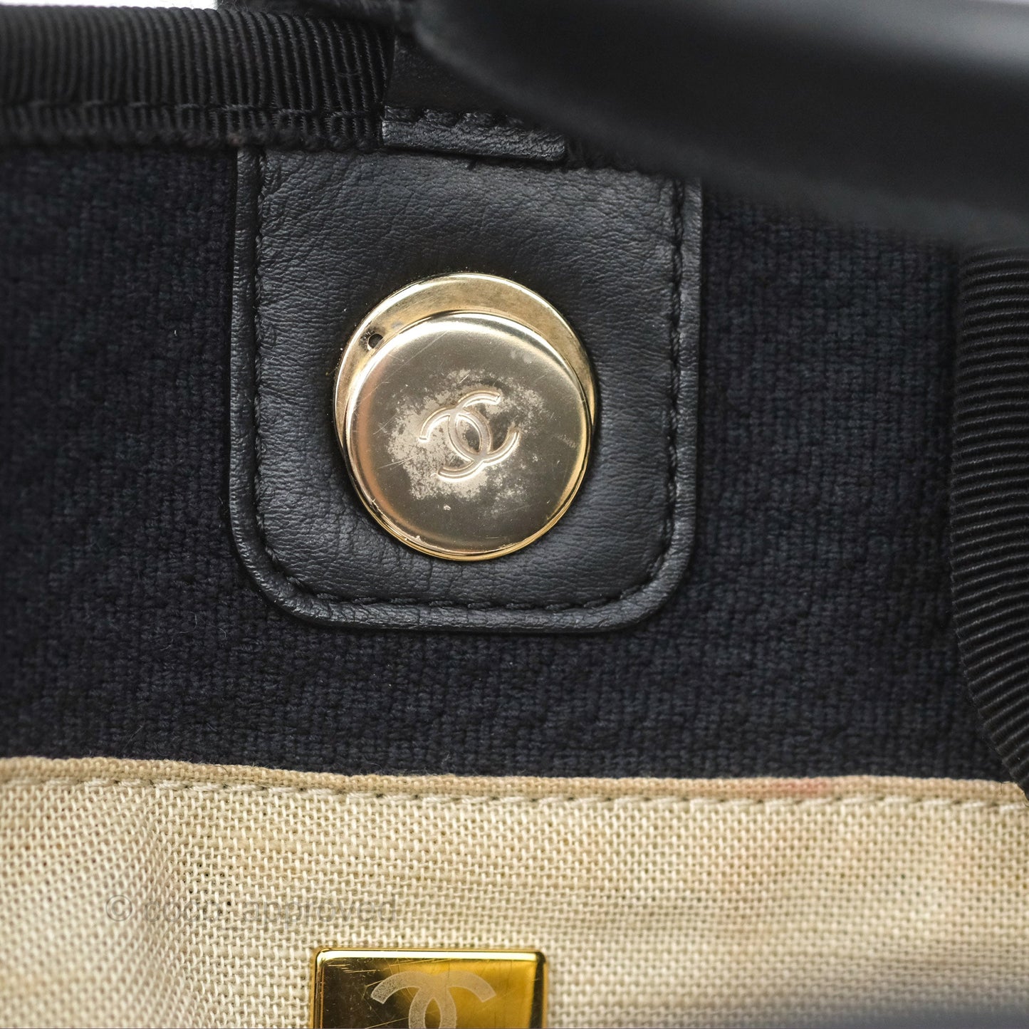 Chanel New Small Deauville Navy Canvas