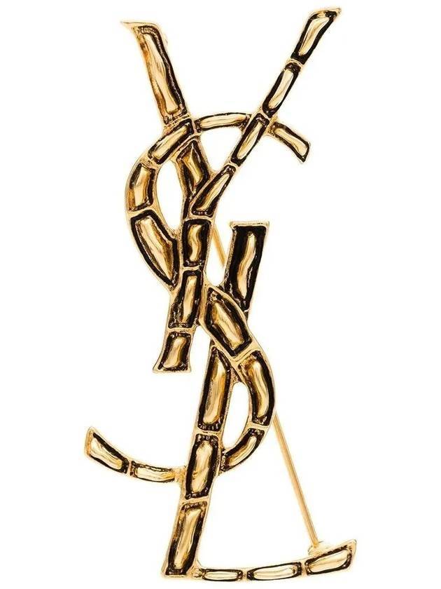 Luxury Saint Laurent Opium YSL Crocodile Brooch Gold