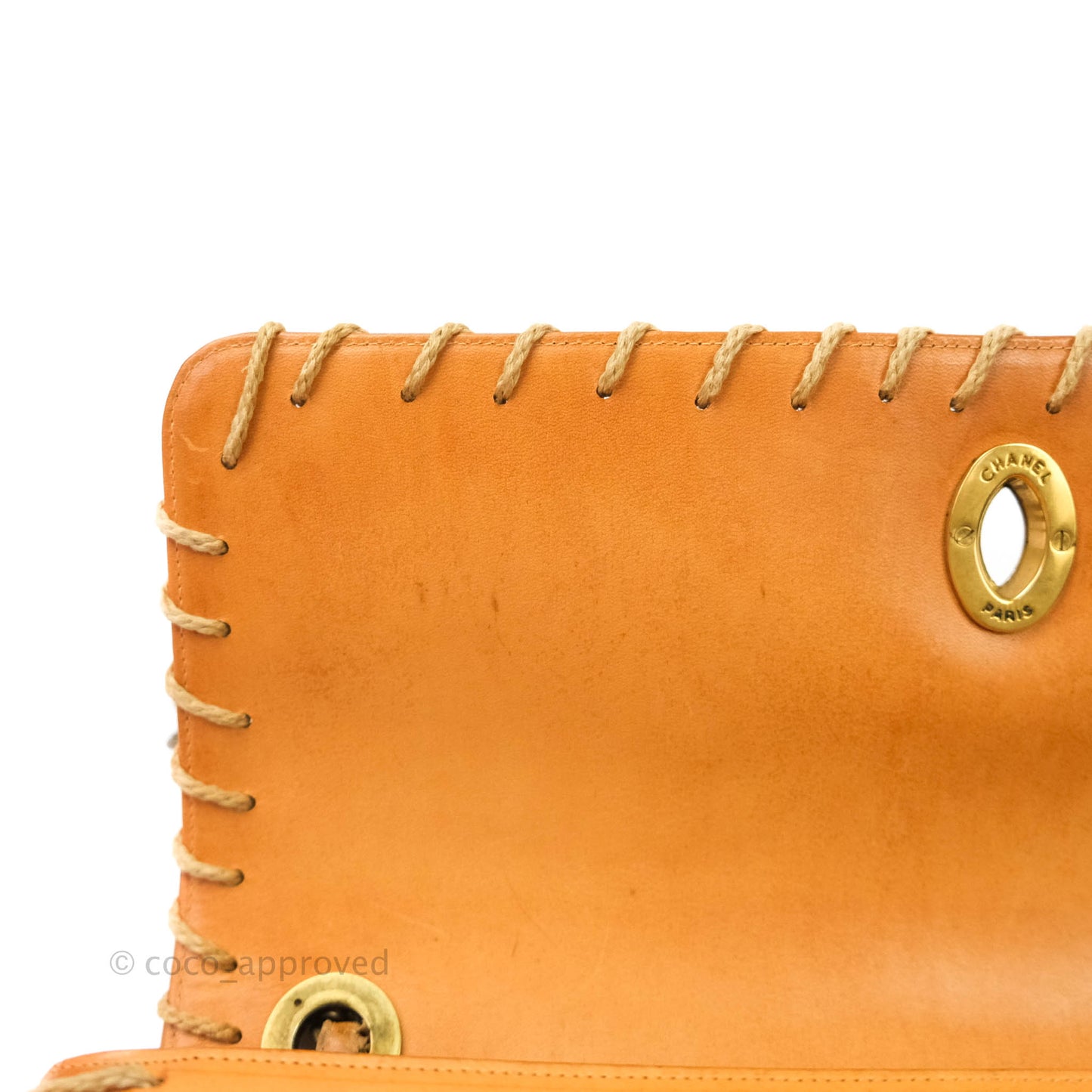 Chanel Embossed Leather XL Jumbo Flap Tan Antique Gold Hardware