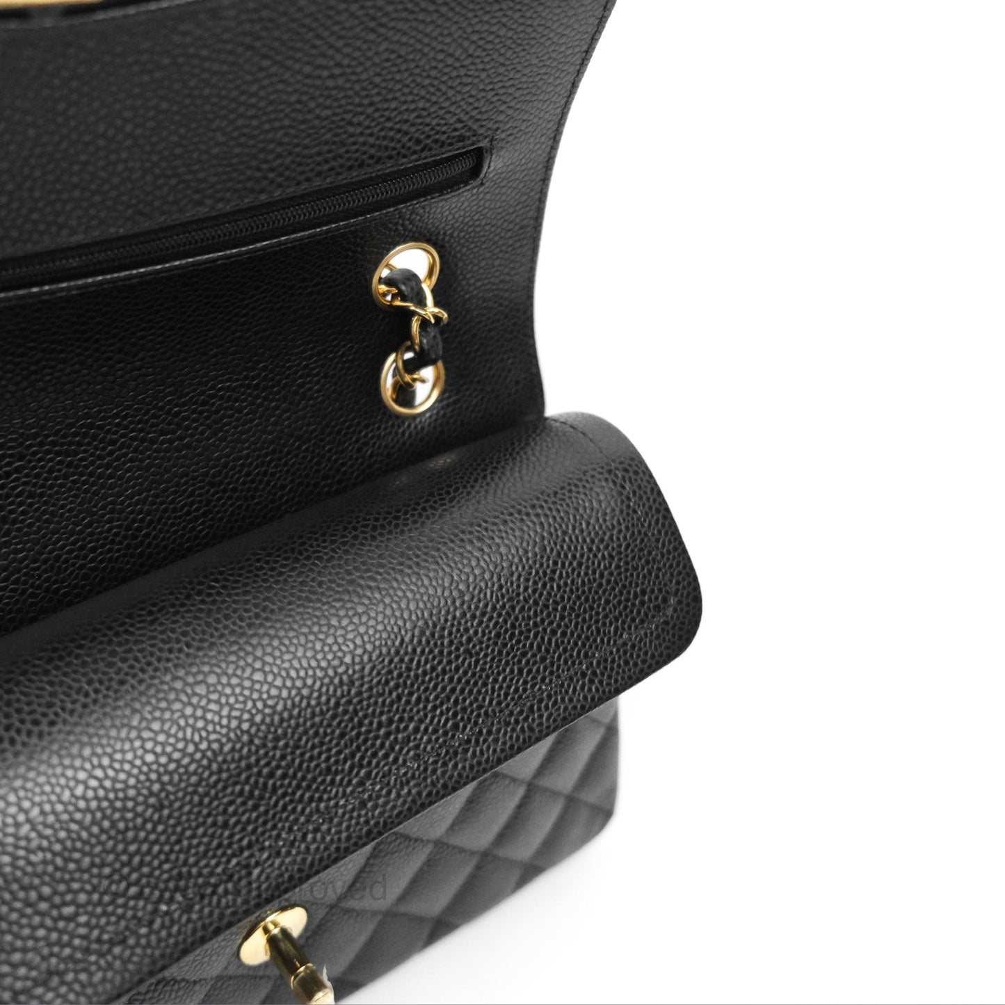 Chanel Small Classic Flap Quilted Black Caviar Gold Hardware