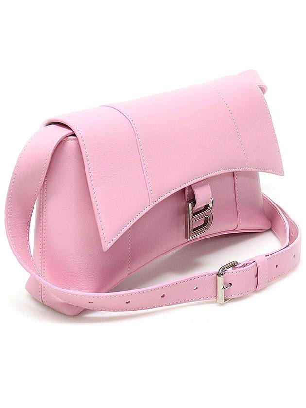 Luxury Balenciaga 671355 Candy Pink Supple Calfskin Hourglass Downtown XS Small Shoulder Bag