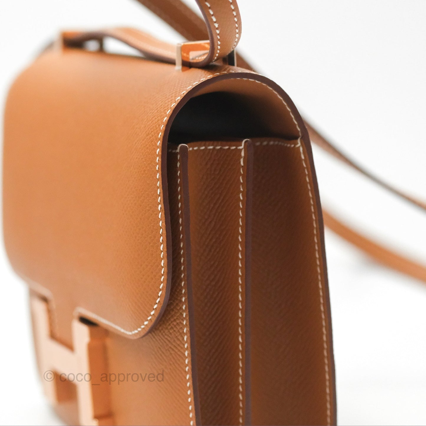 Hermès Constance Mini 18 with Mirror Gold Epsom Rose Gold Hardware