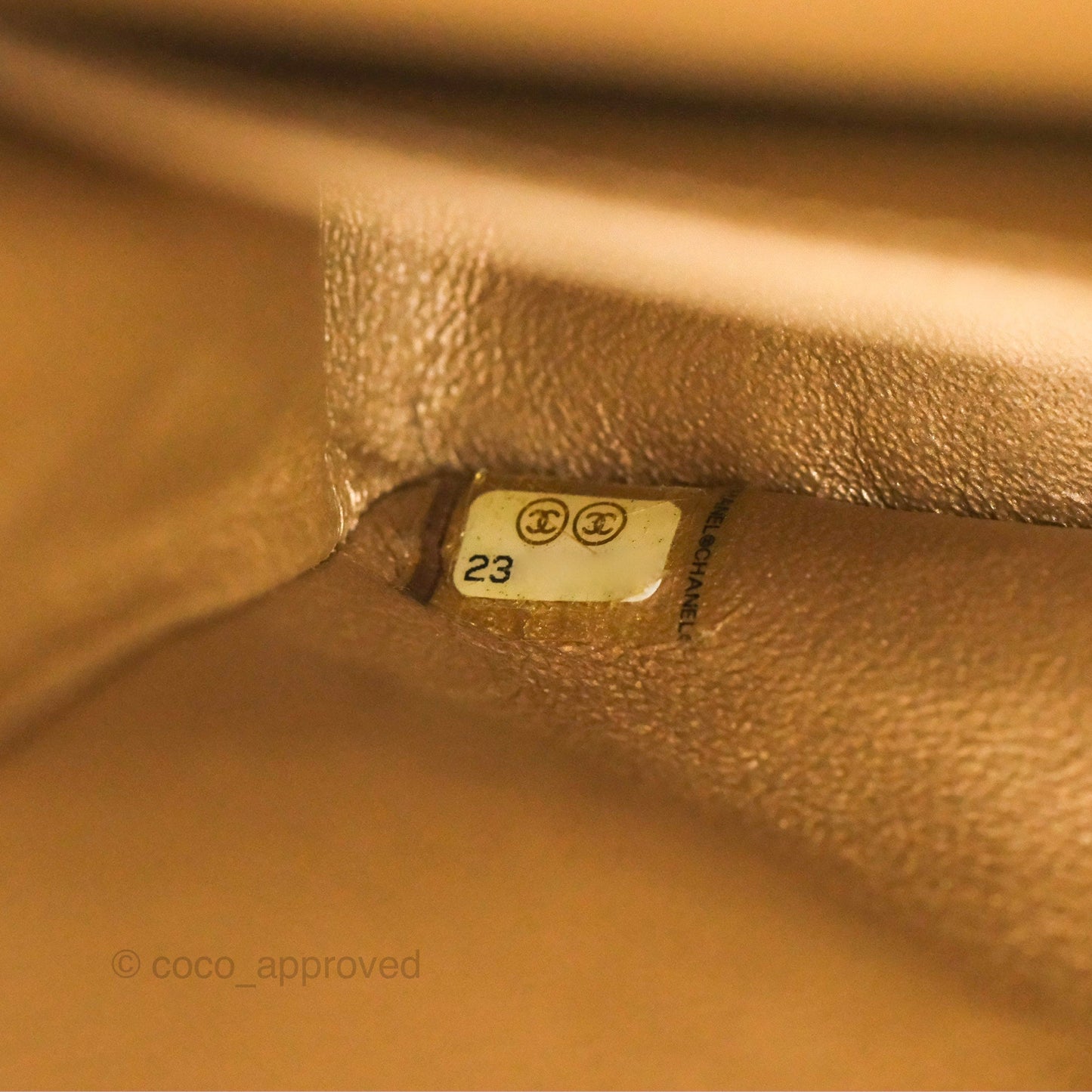 Chanel Cat Emoticon Medium Classic Double Flap Bag Metallic Gold Lambskin Gold Hardware