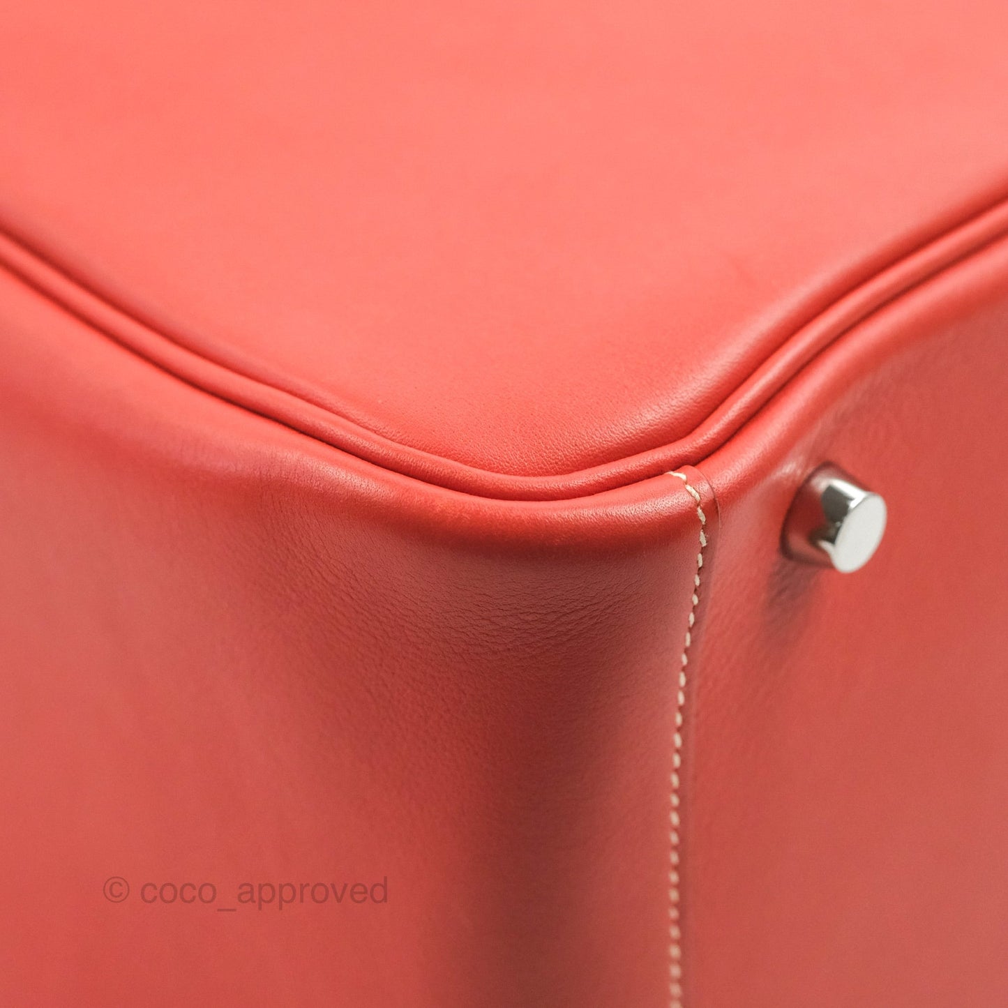 Hermès Lindy 30 Sanguine 9M Swift Palladium Hardware