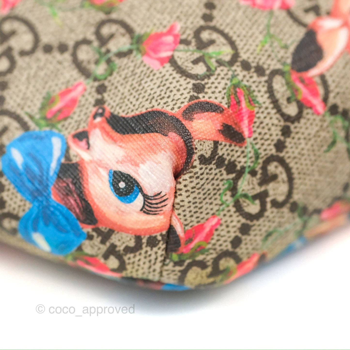 Gucci Girls Supreme Monogram Deer Belt Bag