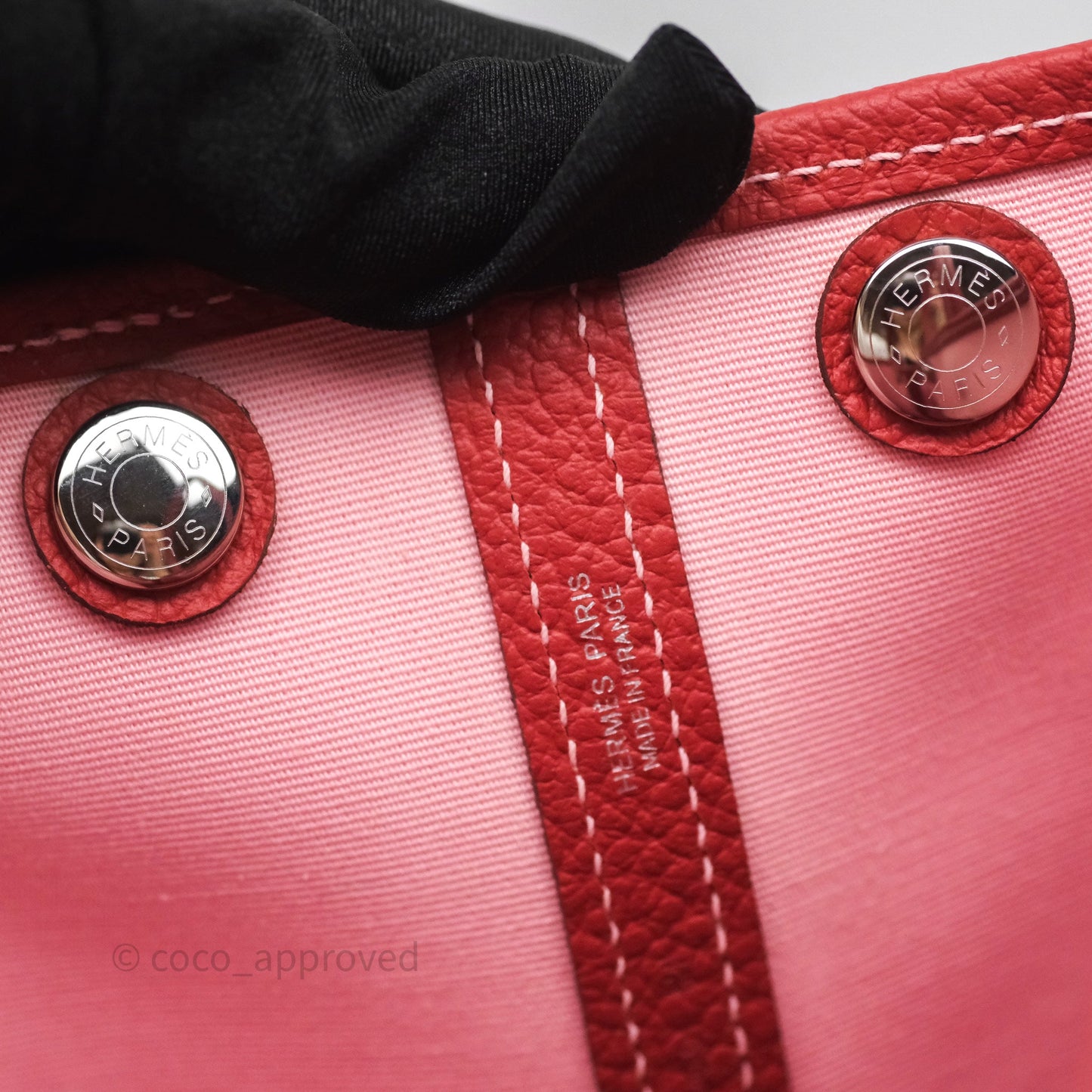 Hermès Garden Party 30 Canvas Rose Sakura 3Q/ Rouge Duchesse 2V