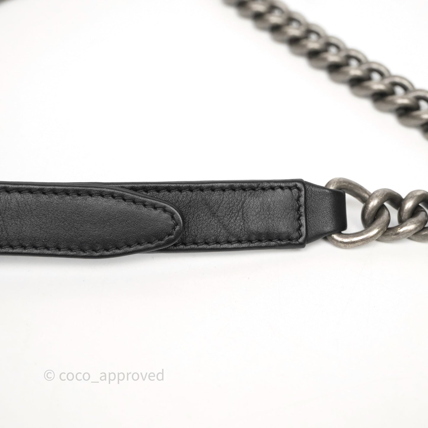 Chanel Quilted Medium Boy Black Calfskin Ruthenium Hardware