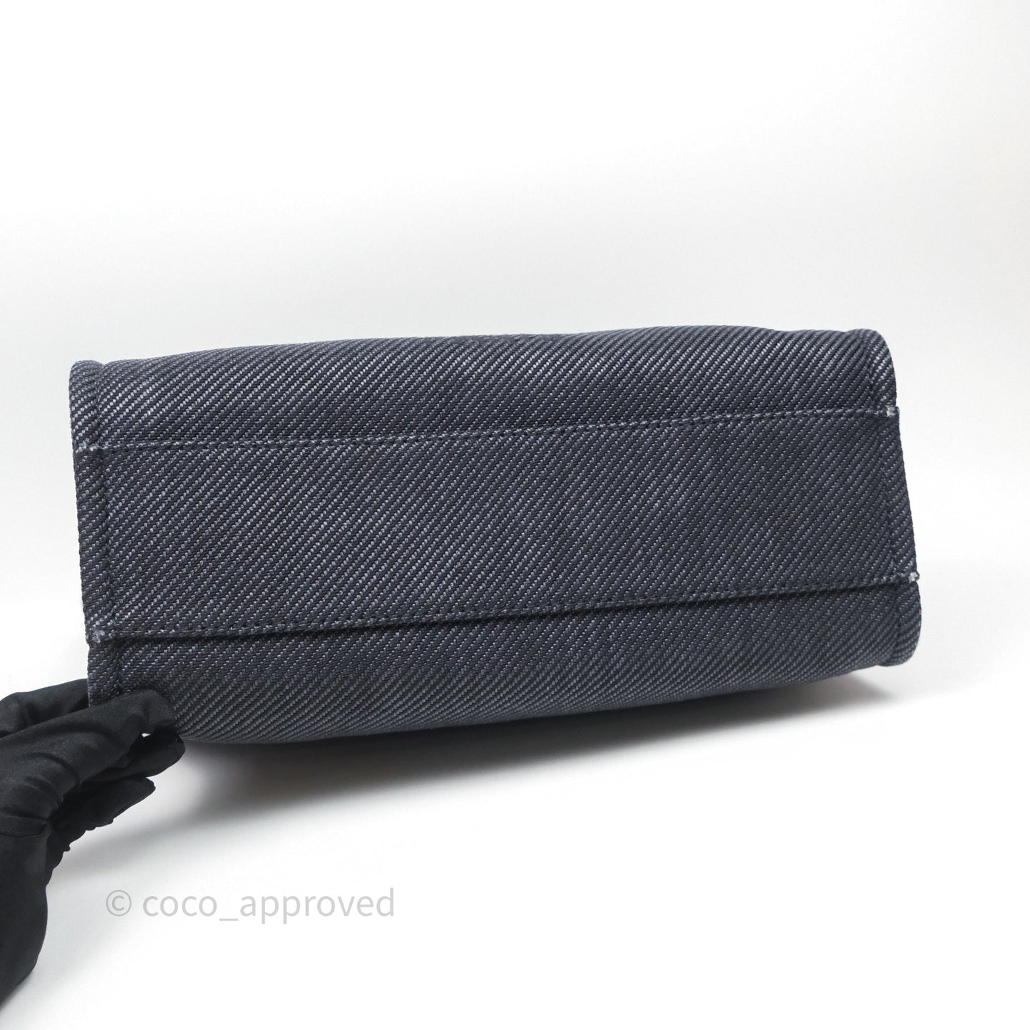 Chanel Medium Deauville Navy Canvas Gold Hardware