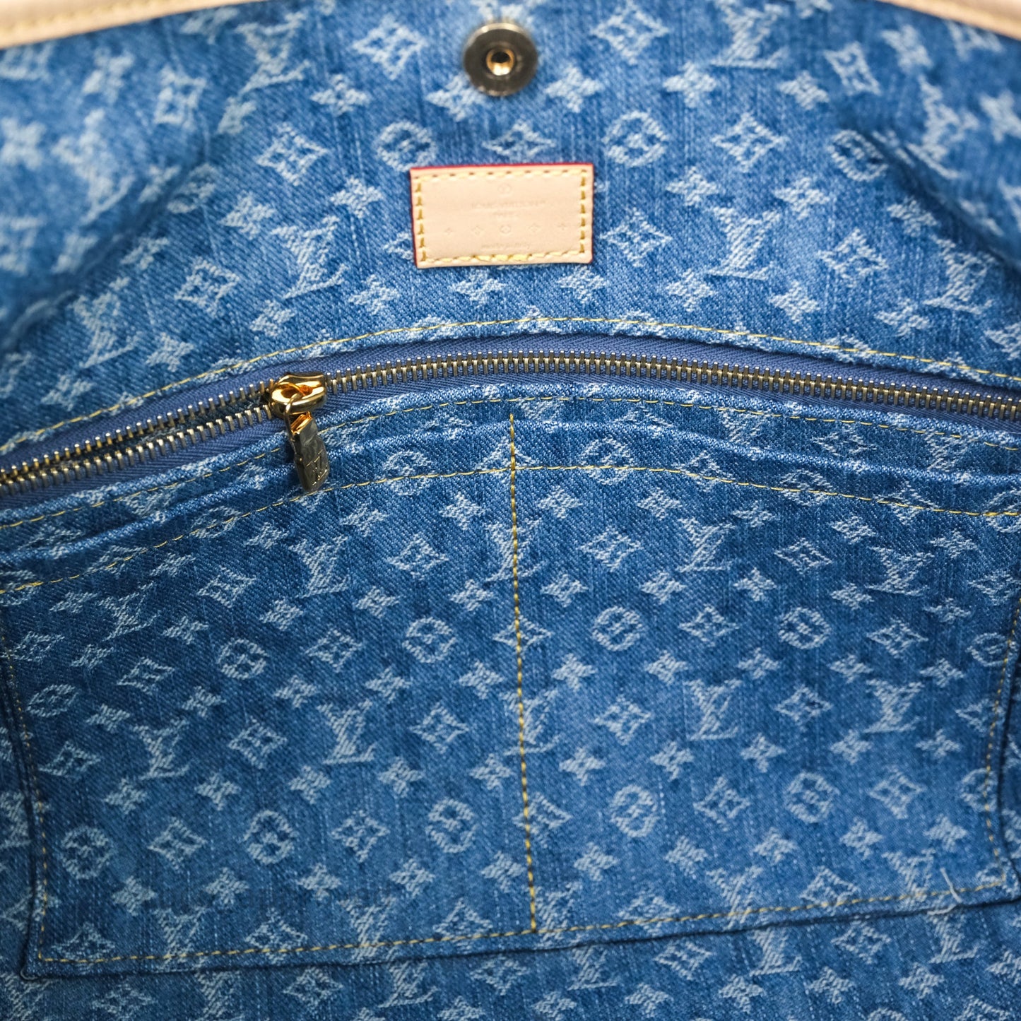 Louis Vuitton CarryAll MM Denim Blue Monogram