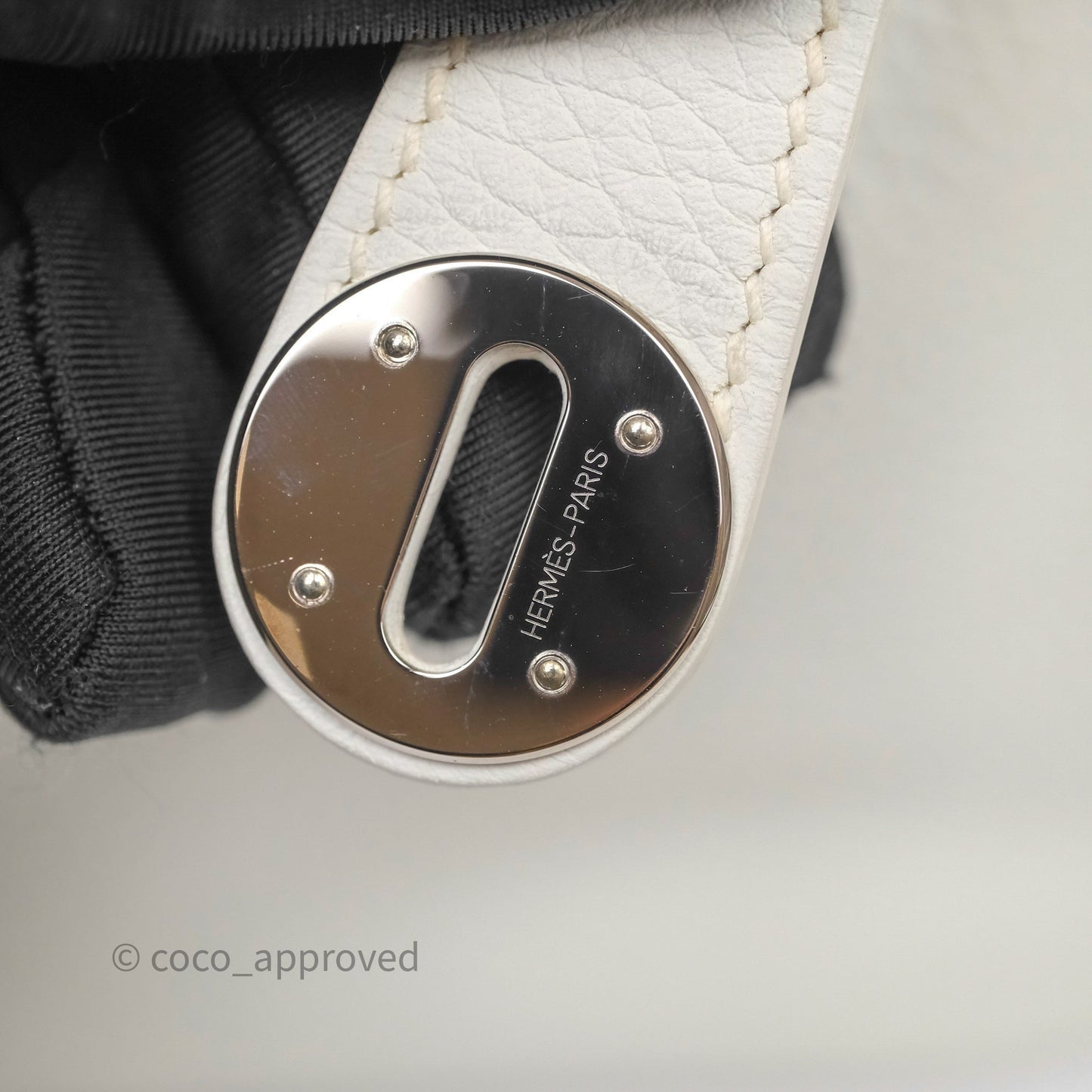 Hermès Lindy 30 White Clemence Palladium Hardware