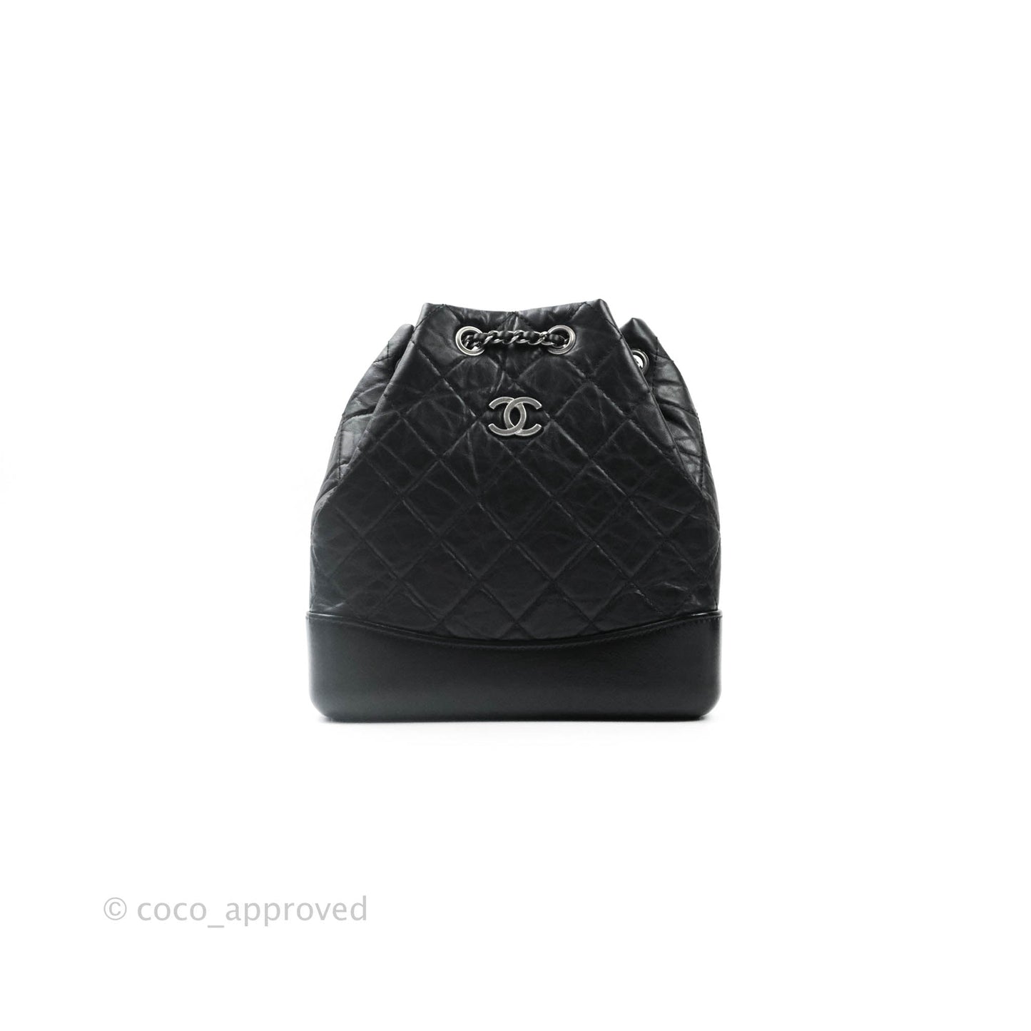 Chanel Small Gabrielle Backpack Black Aged Calfskin