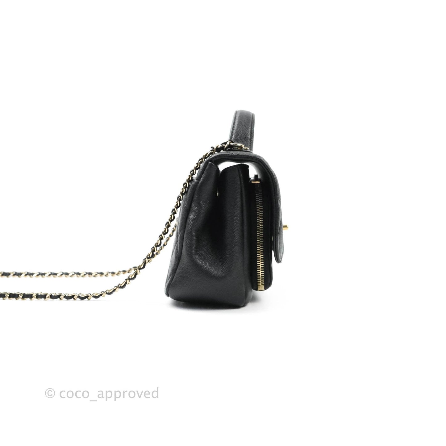 Chanel Quilted Small Business Affinity Flap Black Caviar Gold Hardware