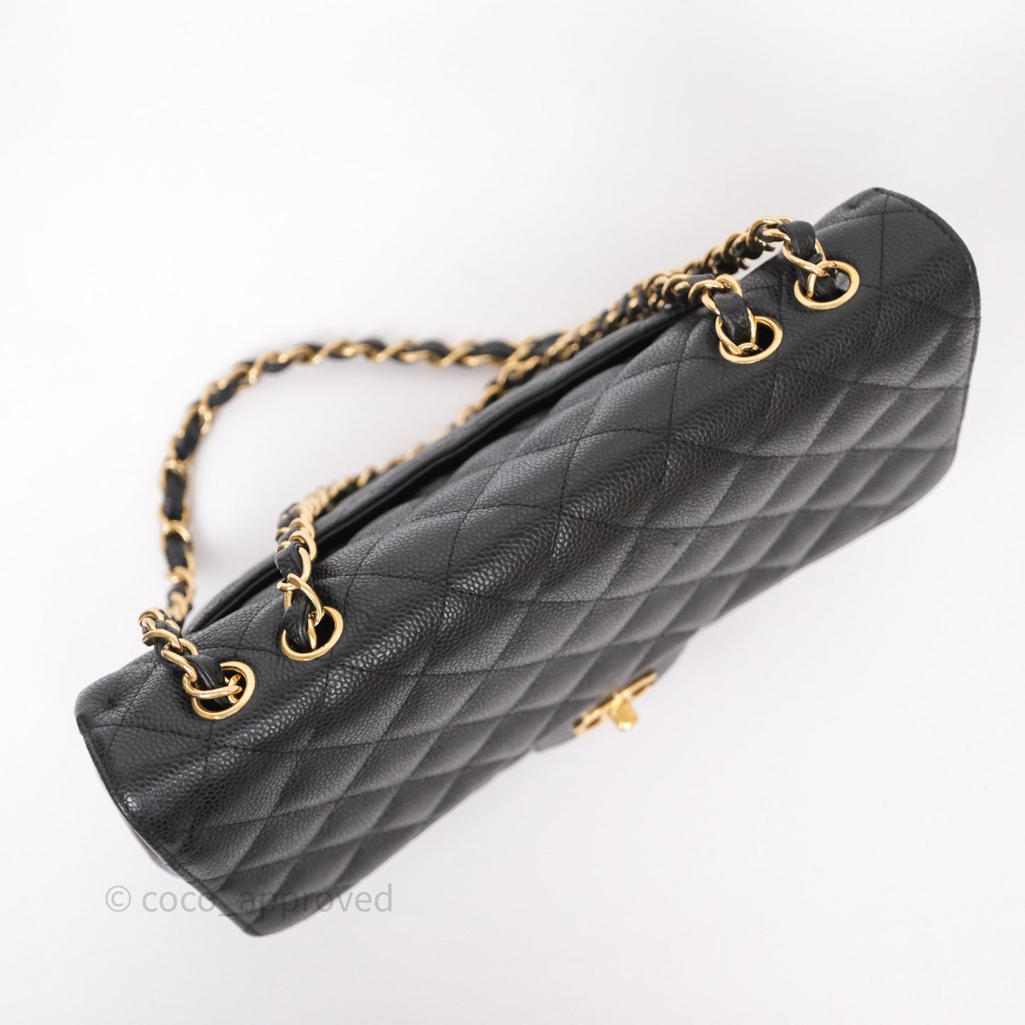 Chanel Jumbo Single Flap Black Caviar Gold Hardware⁣⁣