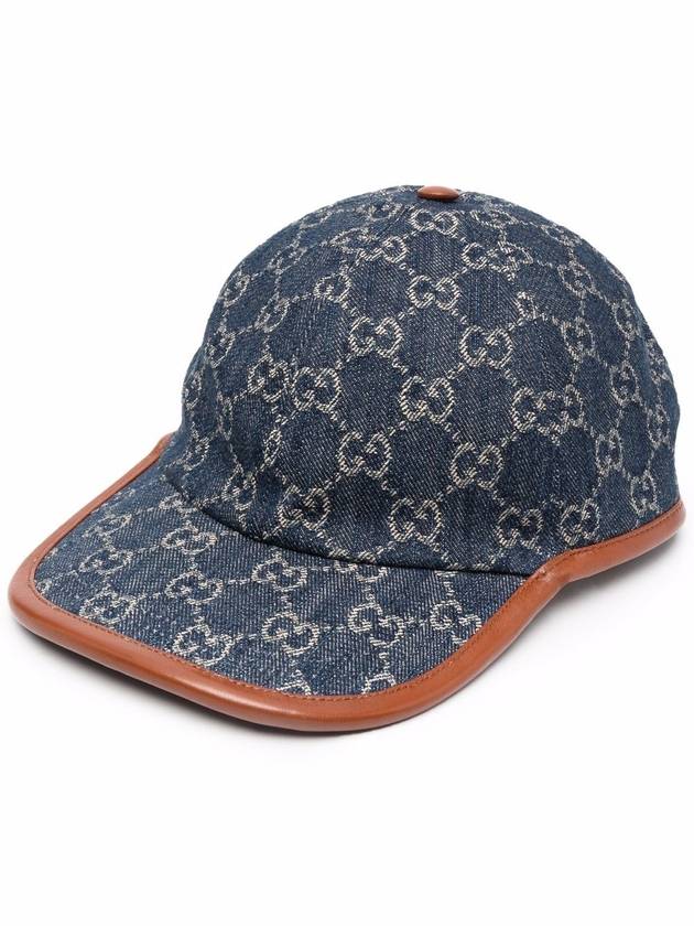 Luxury Gucci Trending 2025 GG Denim Ball Cap Blue