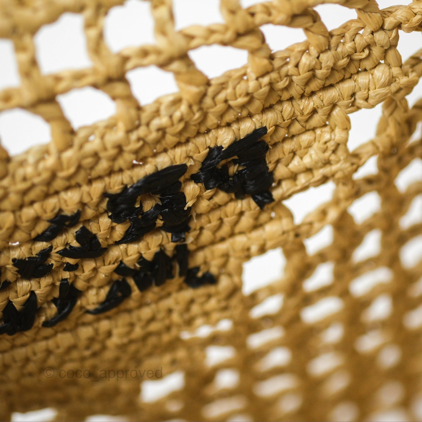 Prada Small Raffia Shopping Tote Bag